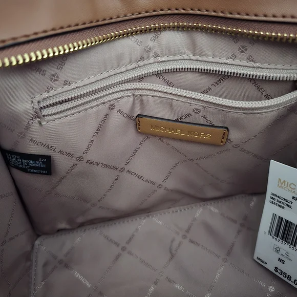 Michael Kors KRIS Leather Crossbody Satchel Bag NEW NWT - Picture 12 of 15